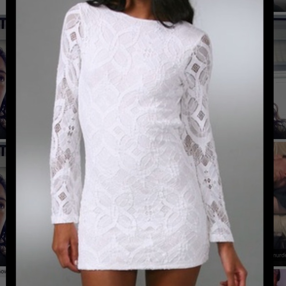 Nightcap white lace dress
